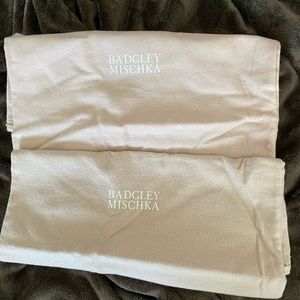2 Badgley Mischka dust bags